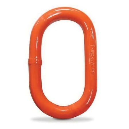 Master Link, Dual Rated Special, 114 In, 22800 Lb, 80 Grade, Oval, Orange Powder Coated